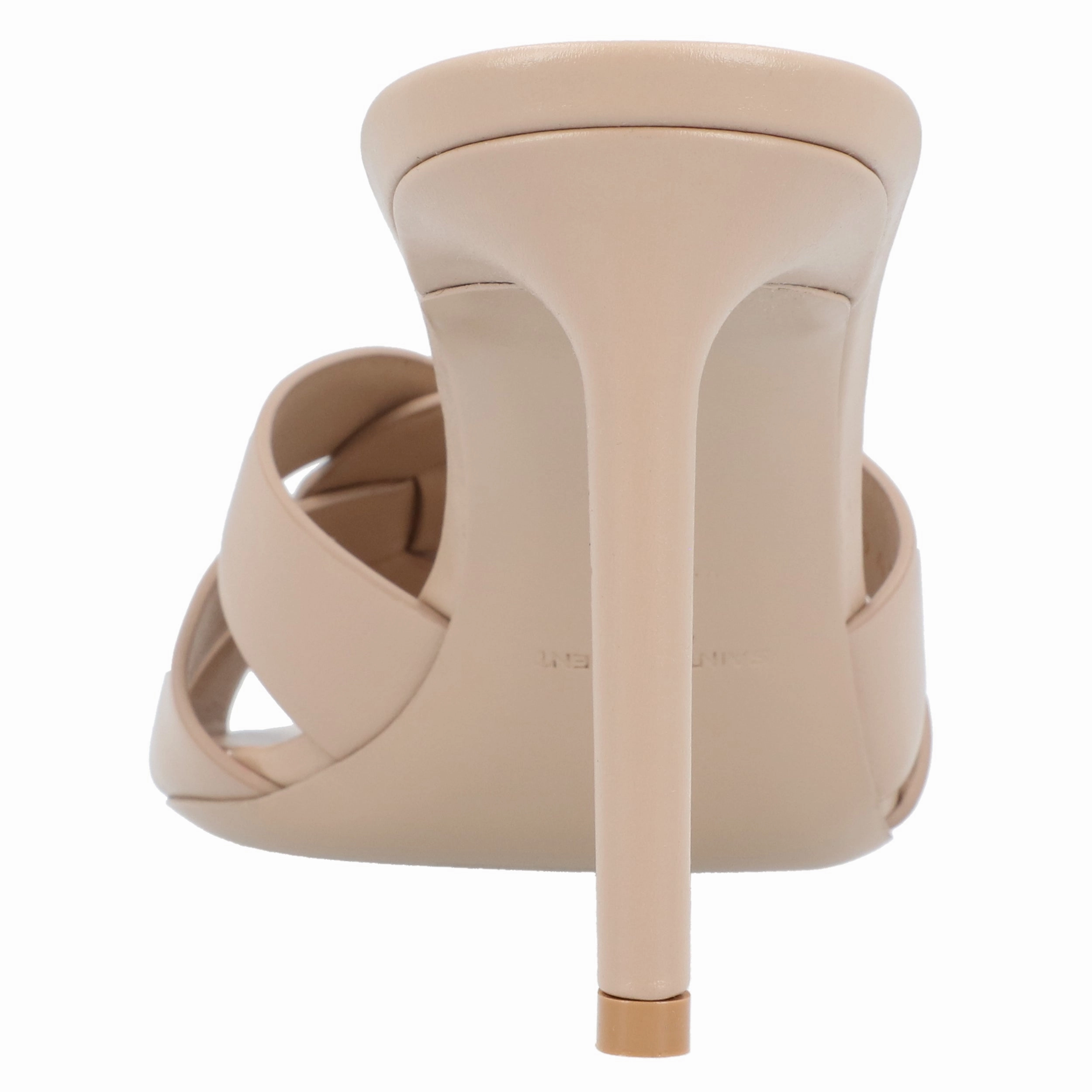 Saint Laurent Tribute Mules In Smooth Leather Beige