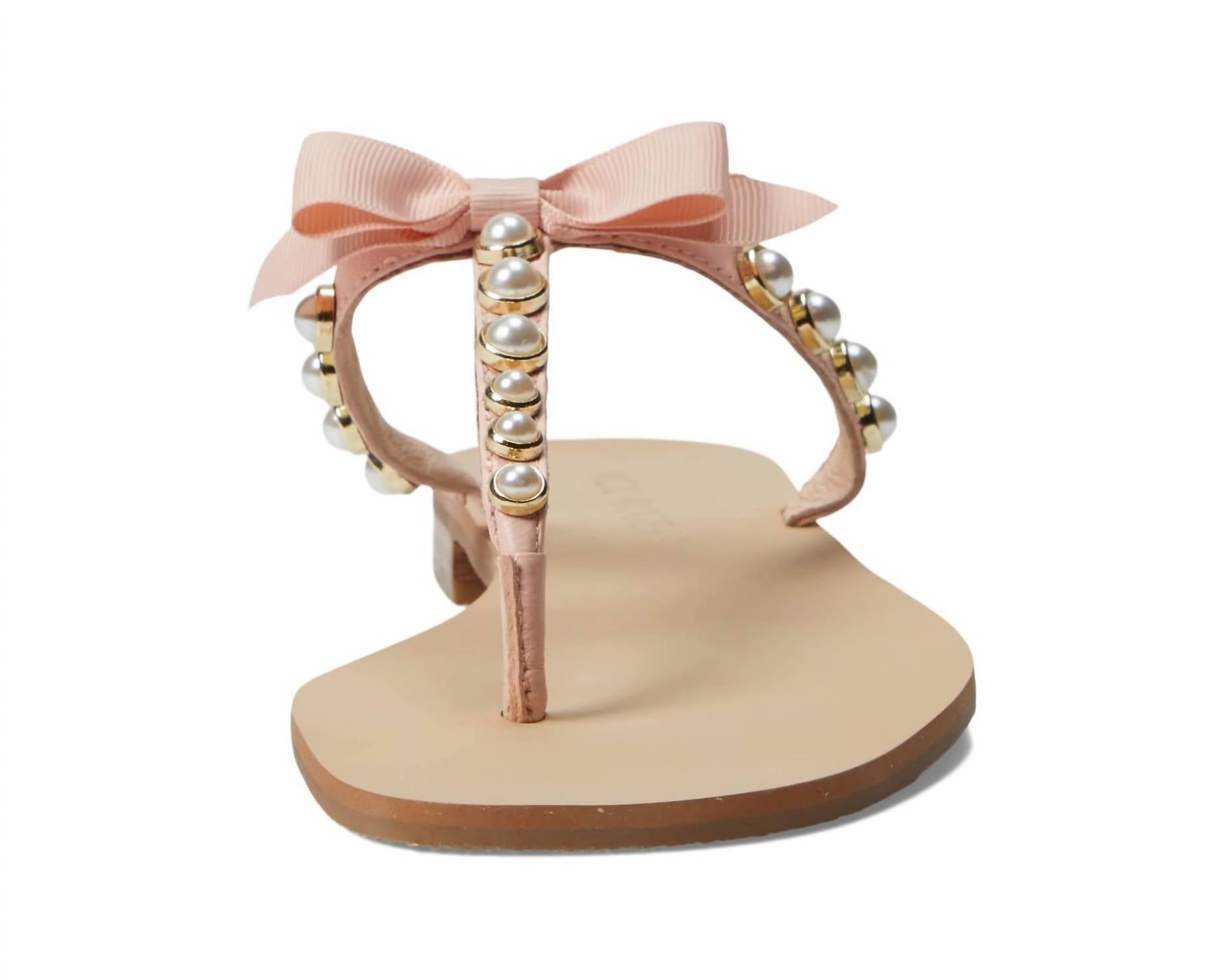 Sandpiper Bow/pearl Sandal In Platinum