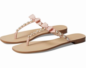 Sandpiper Bow/pearl Sandal In Platinum