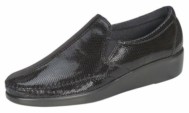SAS Women's Dream Black Snake Leather