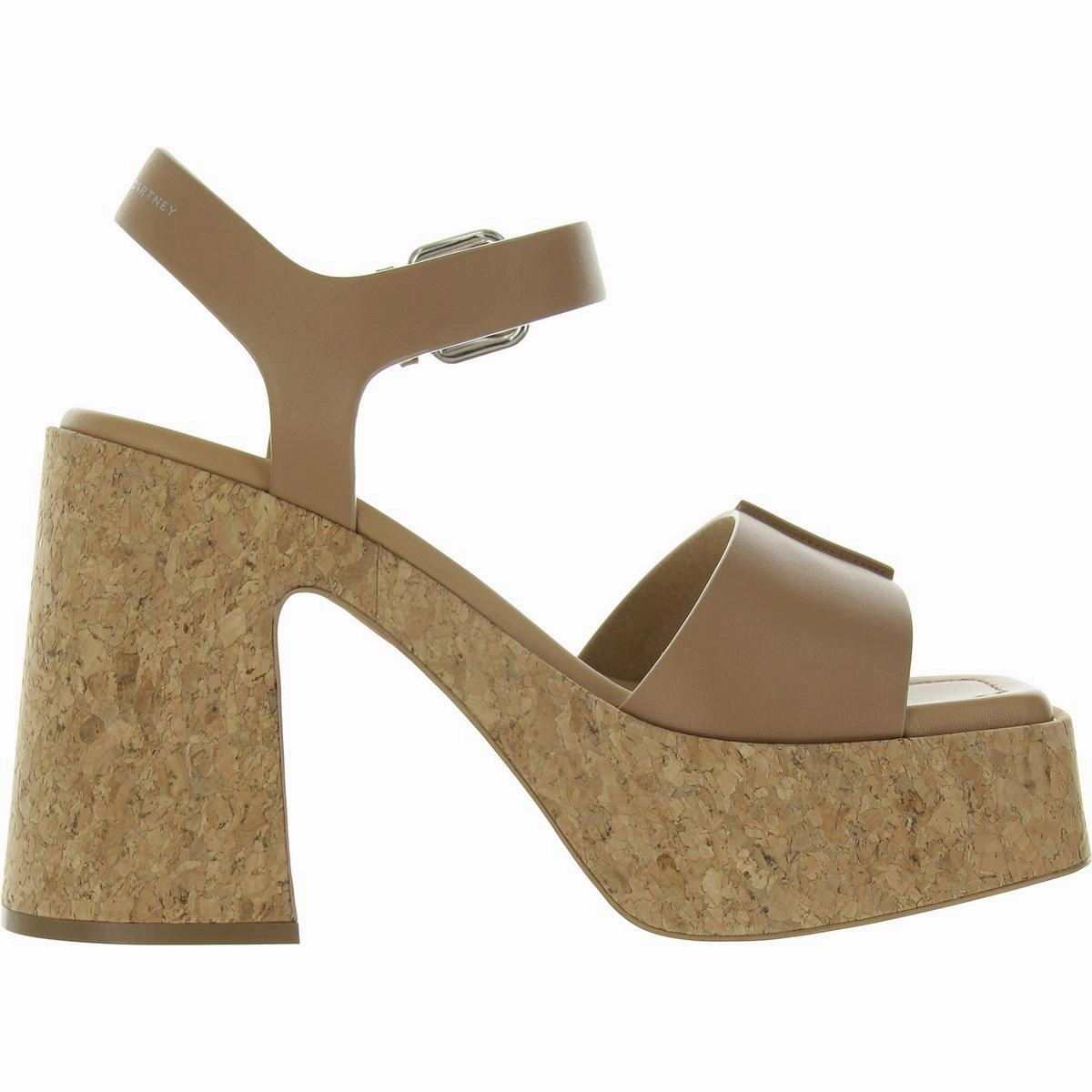 Skyla Womens Buckle Faux Leather Platform Sandals