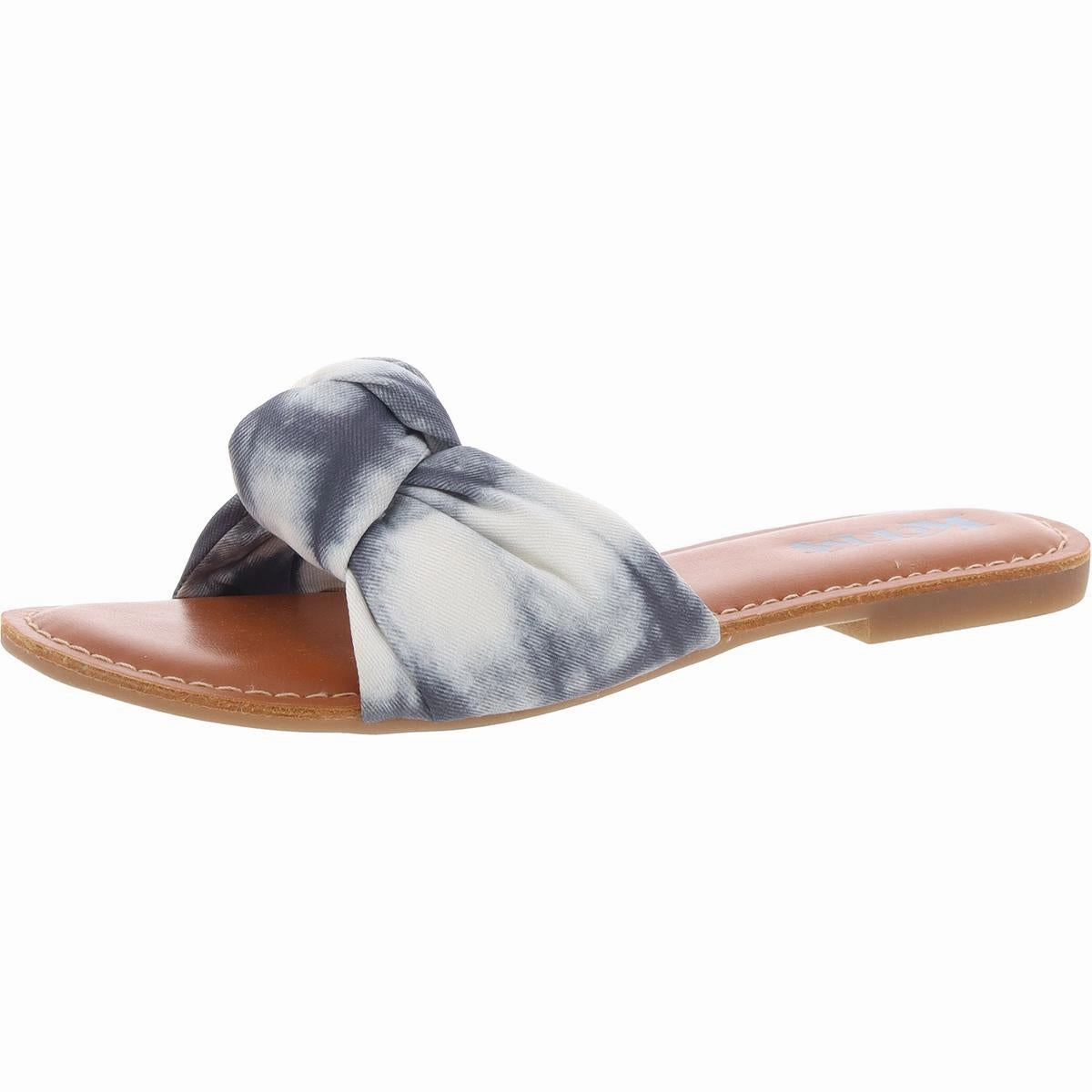 SOLEIL Womens Bow Satin Slide Sandals