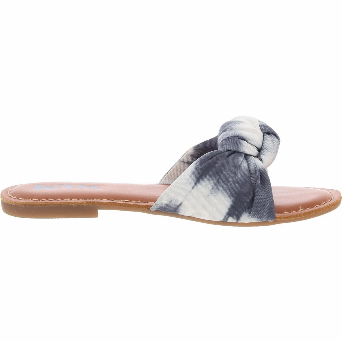 SOLEIL Womens Bow Satin Slide Sandals