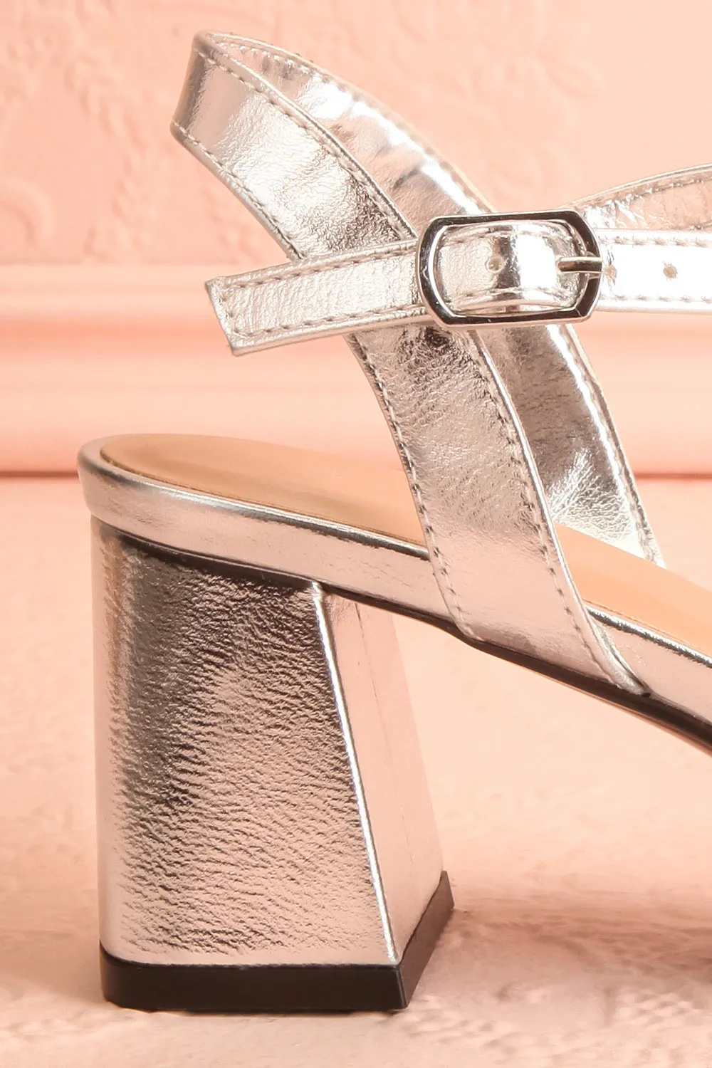 Starlight Silver |Pointed Toe Heels w/ Crystals