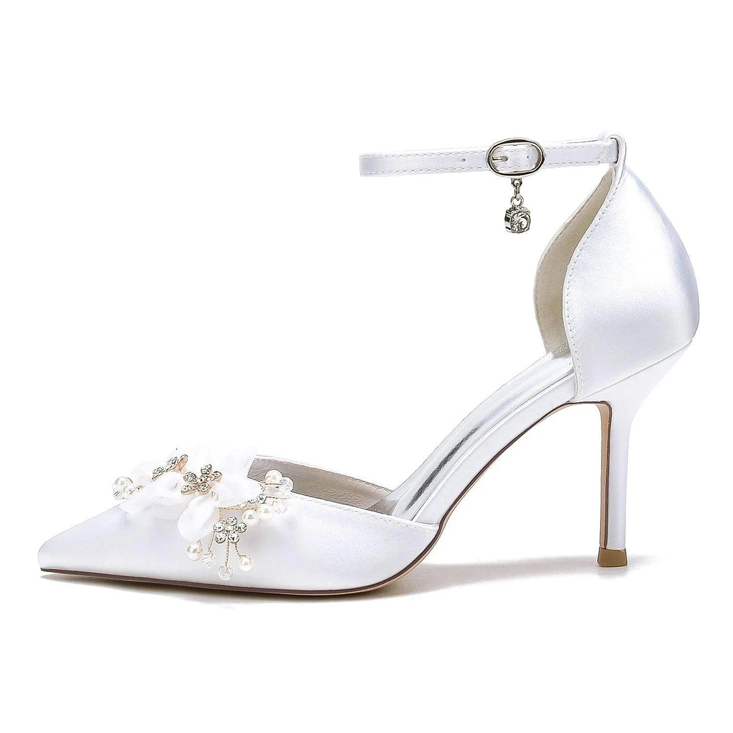 Stiletto Heel 8.5cm Silk-Like Shoes CK0443