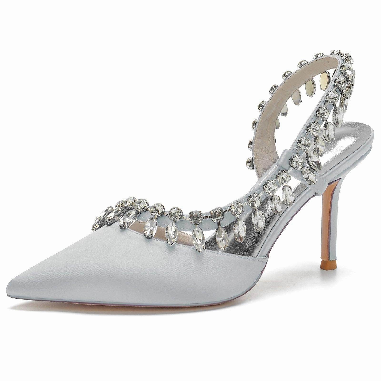 Stiletto Heel 8.5cm Silk-Like Shoes CK0163