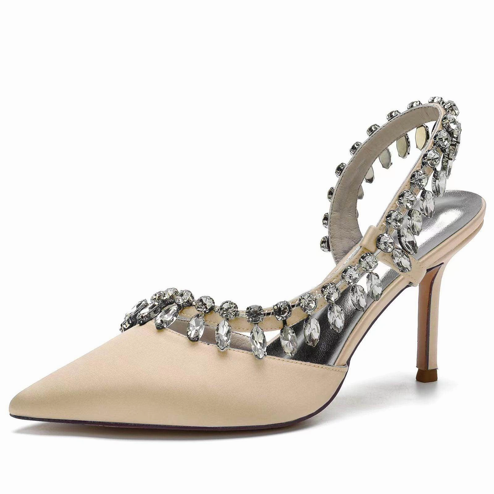 Stiletto Heel 8.5cm Silk-Like Shoes CK0163