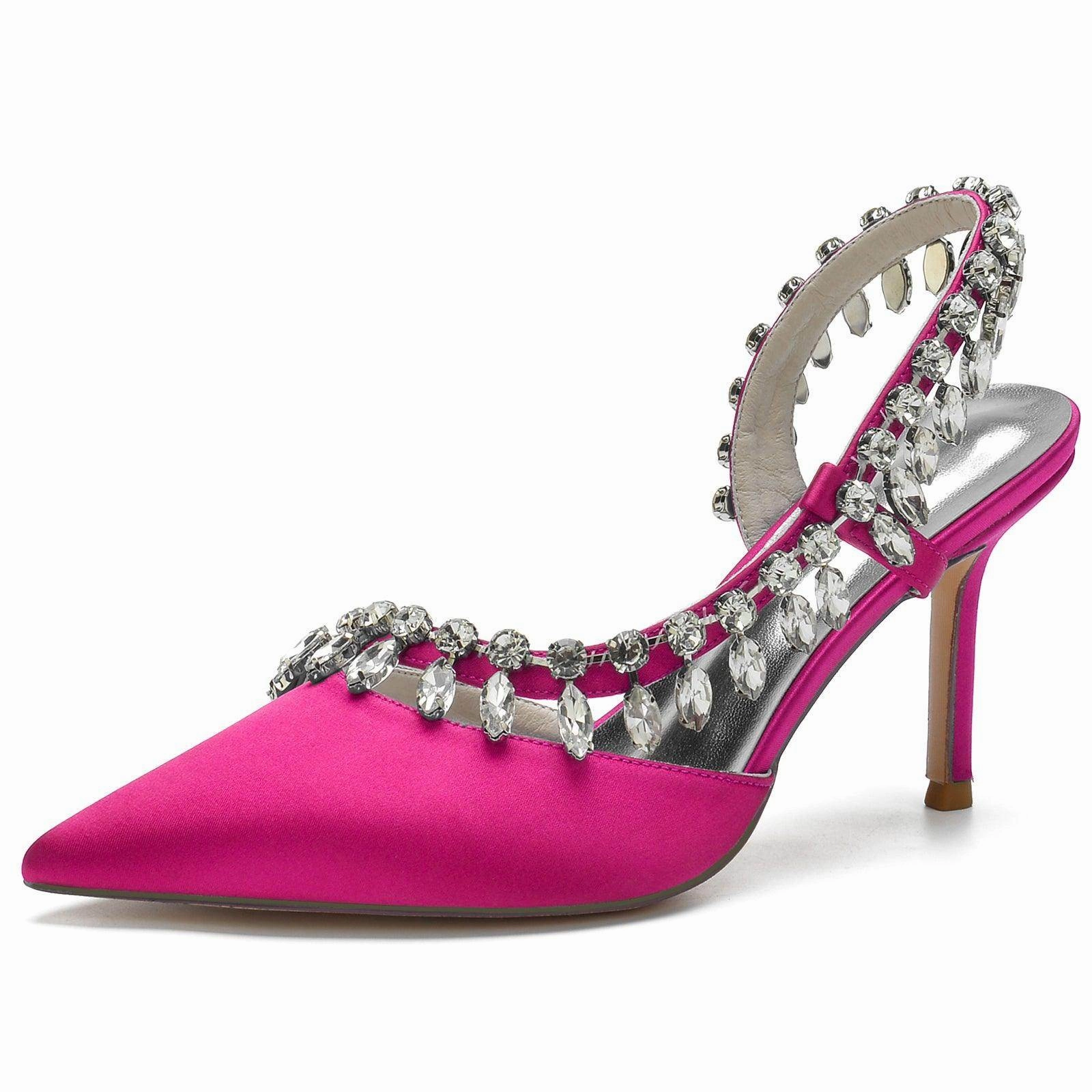 Stiletto Heel 8.5cm Silk-Like Shoes CK0163