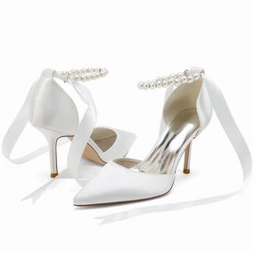 Stiletto Heel 8.5cm Silk-Like Shoes CK0380