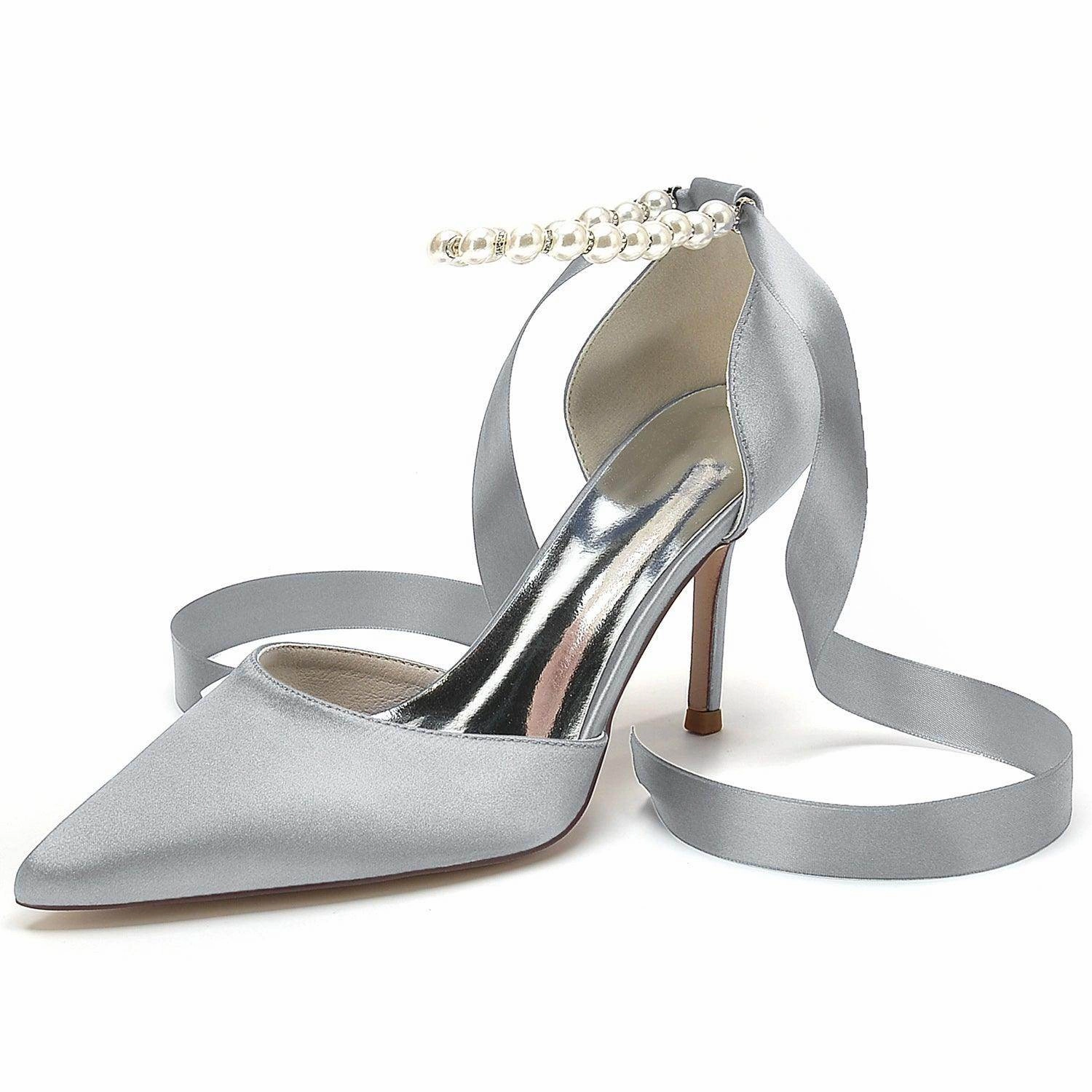 Stiletto Heel 8.5cm Silk-Like Shoes CK0380