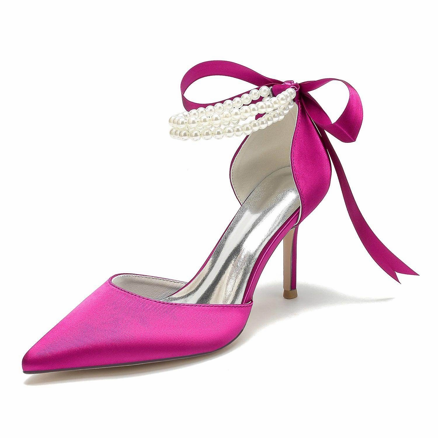 Stiletto Heel 8.5cm Silk-Like Shoes CK0444