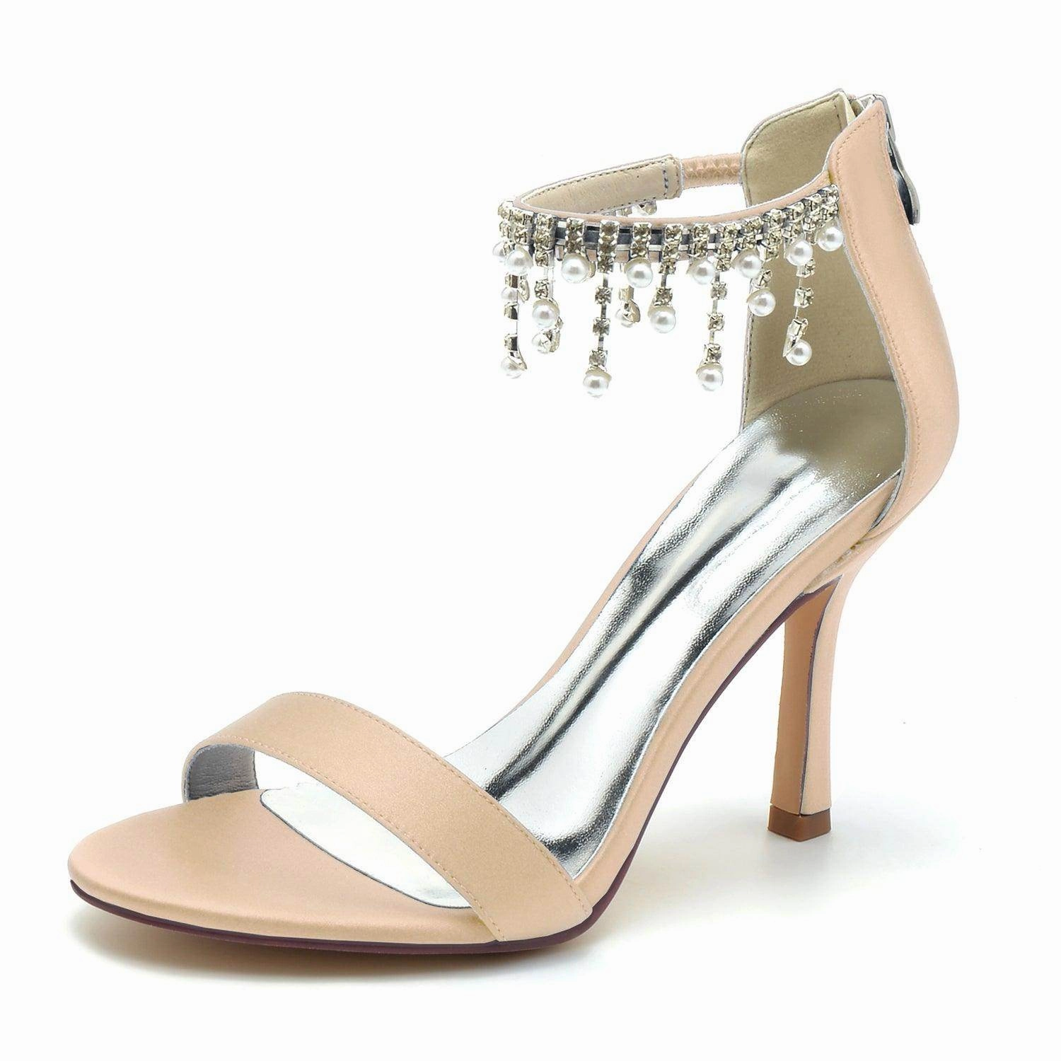 Stiletto Heel 9.5cm Silk-Like Shoes CK0334