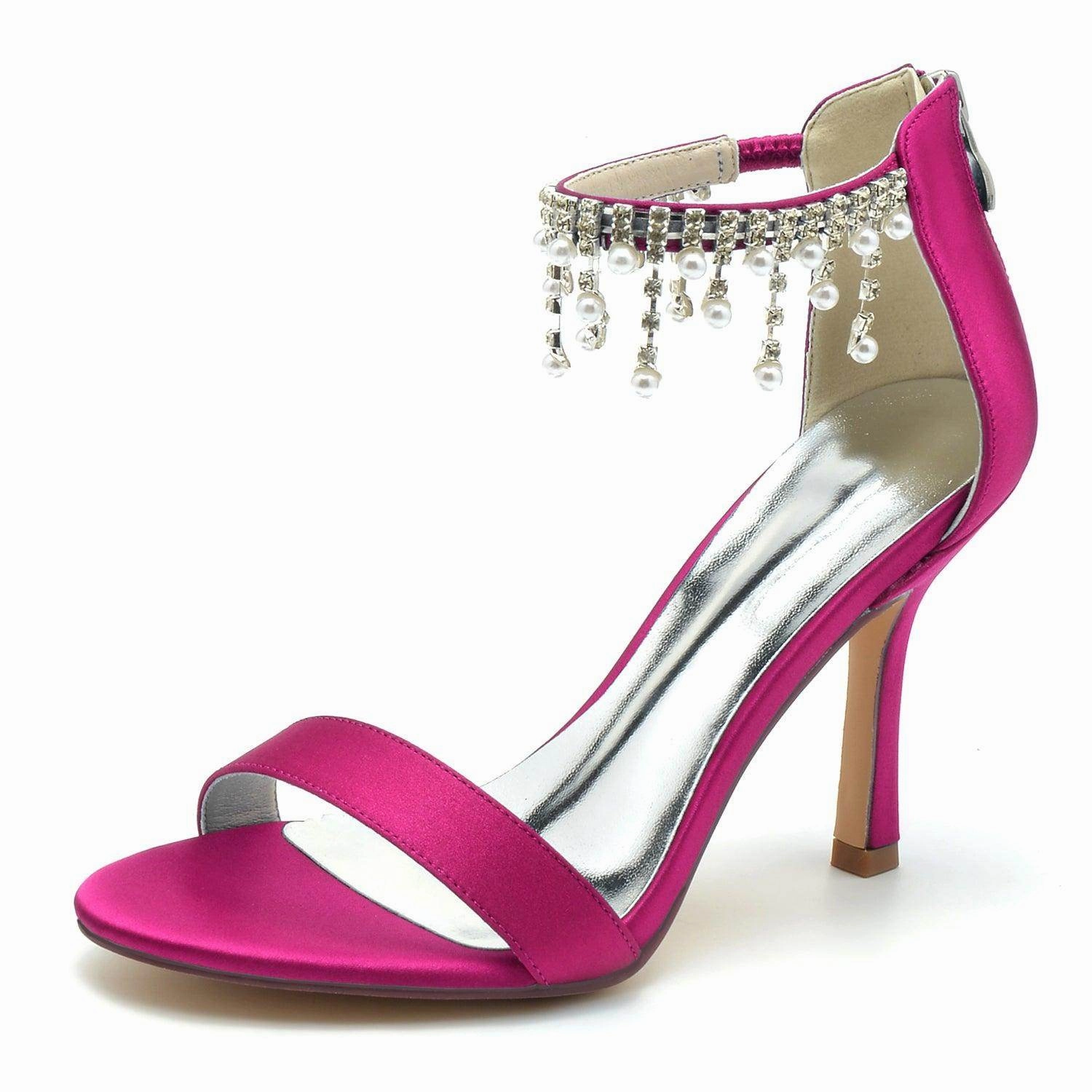 Stiletto Heel 9.5cm Silk-Like Shoes CK0334