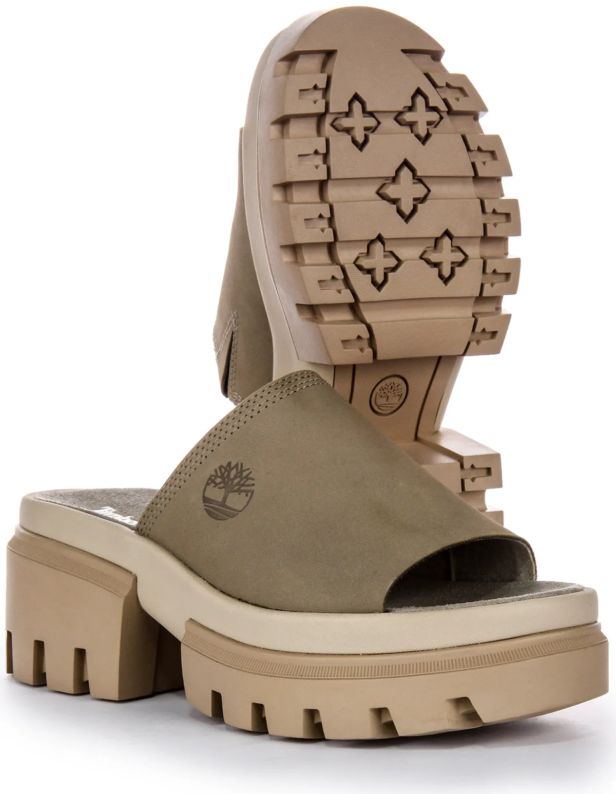 Timberland Everleigh A639M Platform Slide In Taupe