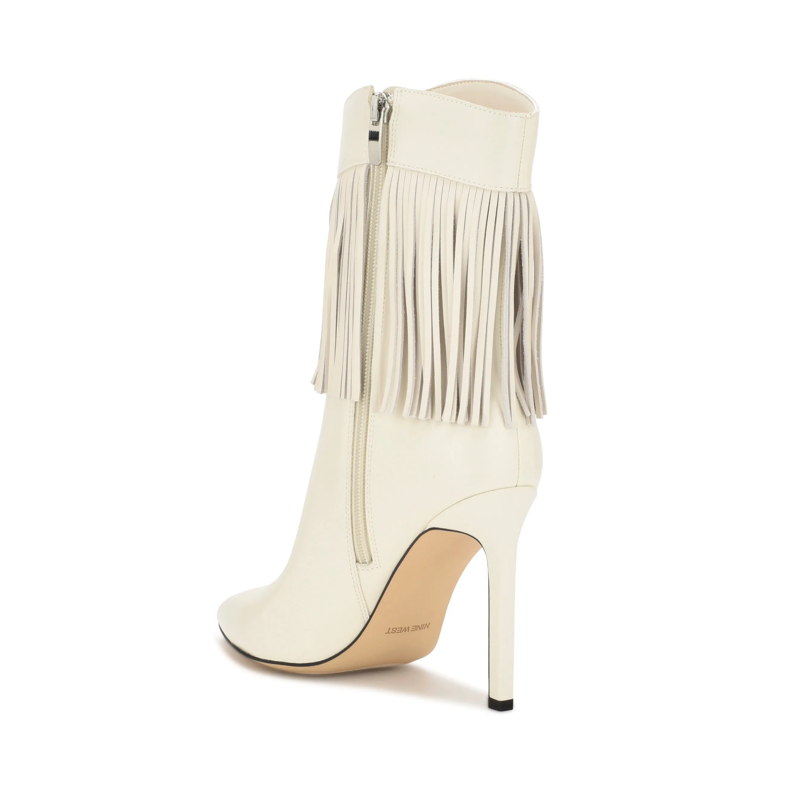 Tries Heeled Fringe Booties