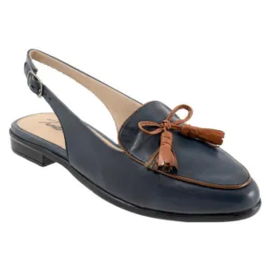Trotters Lillie Navy/Tan Leather Mule (Women's)
