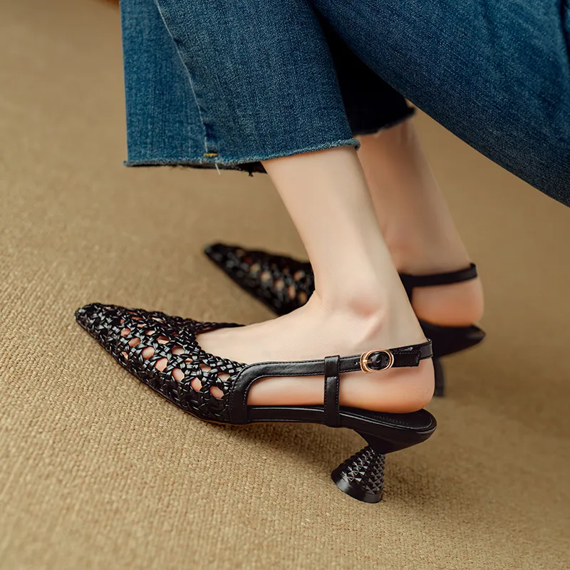 USS Shoes Aimee Women's Hollow Leather Elegant Sandals