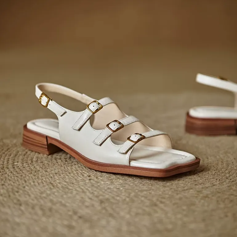 USS Shoes Alicia Women's Leather Flats Sandals