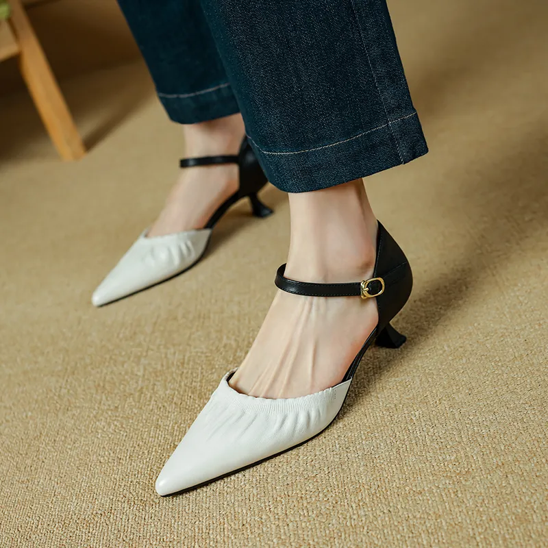 USS Shoes Bela Women's Leather Mid Heel Sandals