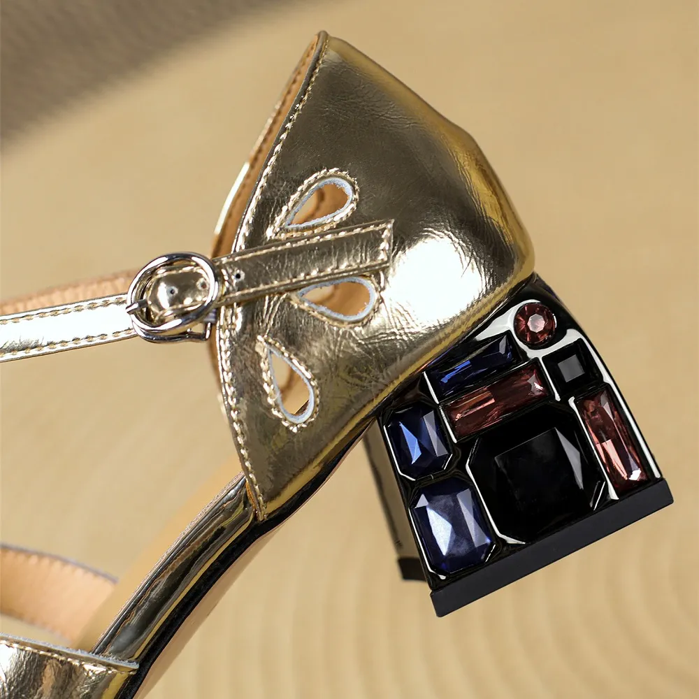 USS Shoes Benitez Women's Square High Heels Dress Sandals
