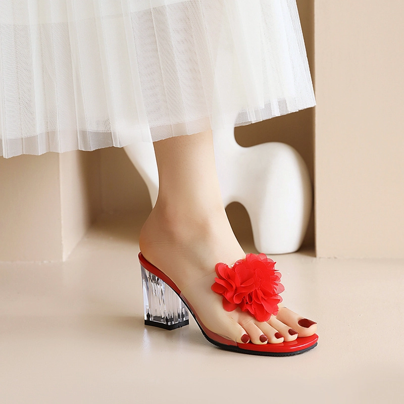 USS Shoes Elia Women's Transparent Heel Sandals