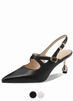 USS Shoes Herminia Women's Pointed Toe Leather Pumps