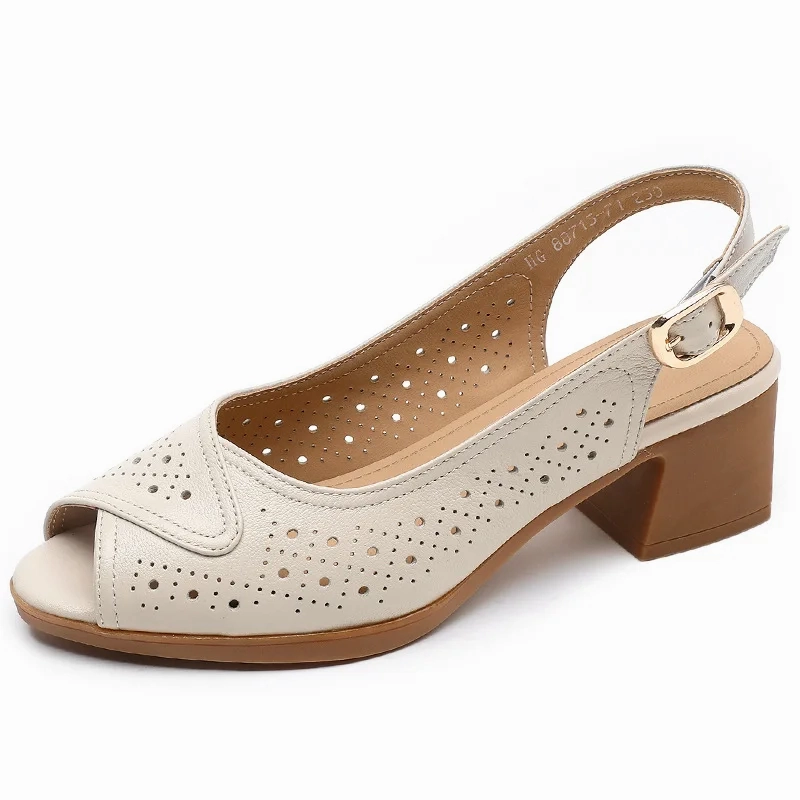 USS Shoes Lucia Women's Leather Hollow Sandals