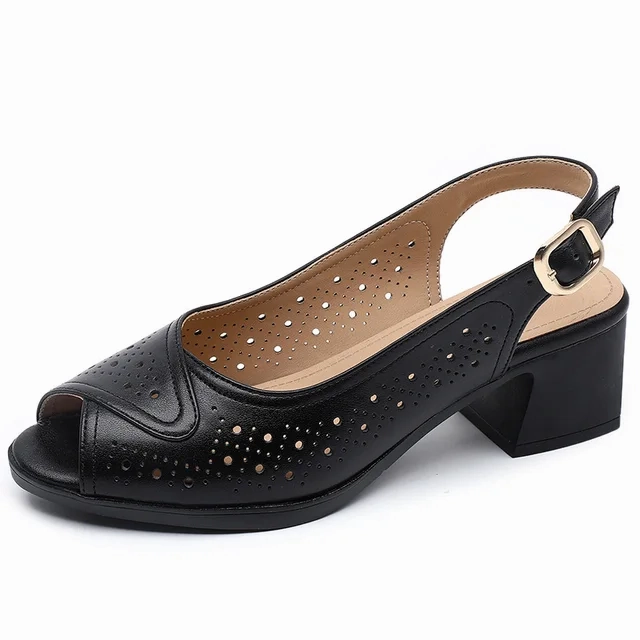 USS Shoes Lucia Women's Leather Hollow Sandals