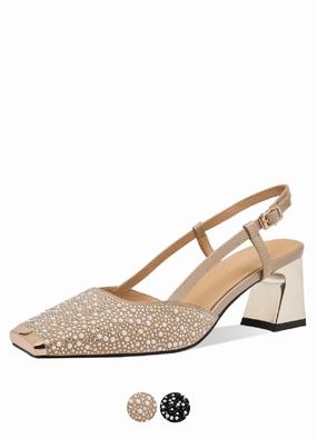 USS Shoes Melina Women's Leather Mid Heel Drill Sandals