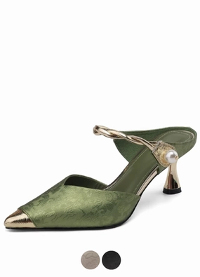 USS Shoes Mirabella Women's Wrapper Buckle Pearl Slingback Sandals