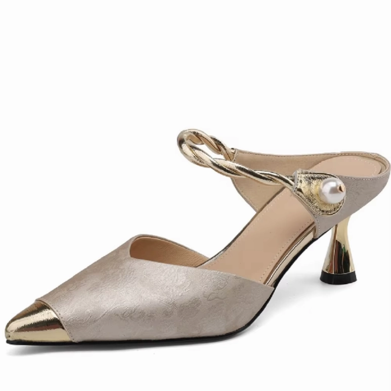 USS Shoes Mirabella Women's Wrapper Buckle Pearl Slingback Sandals
