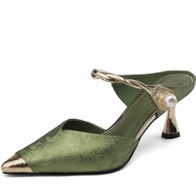 USS Shoes Mirabella Women's Wrapper Buckle Pearl Slingback Sandals
