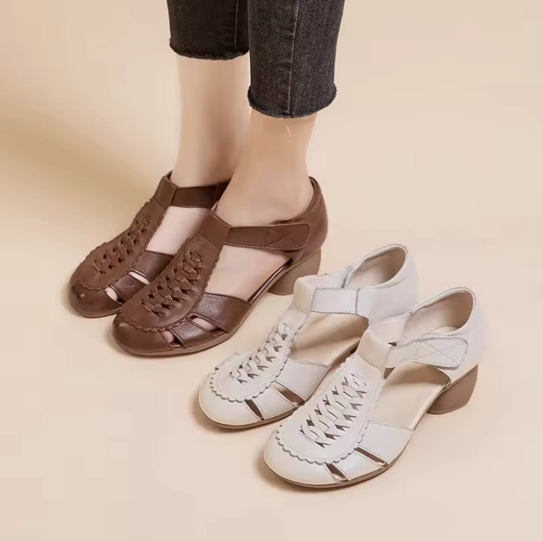 USS Shoes Pina Women's Hollow Leather Comfortable Sandals
