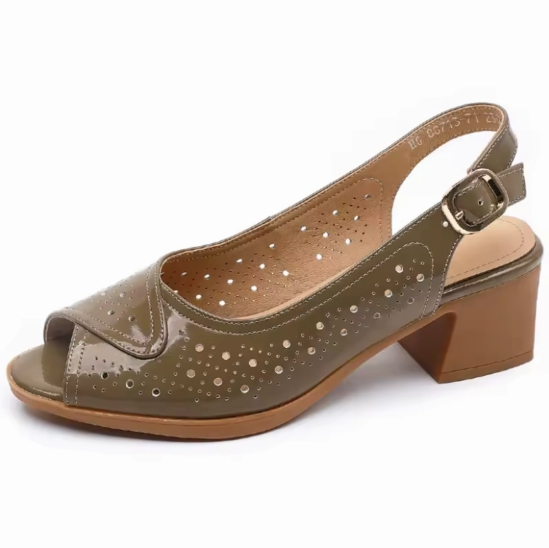 USS Shoes Raquel Women's Open Toe Patent Leather Sandals
