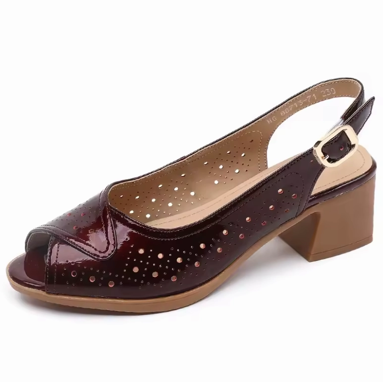 USS Shoes Raquel Women's Open Toe Patent Leather Sandals