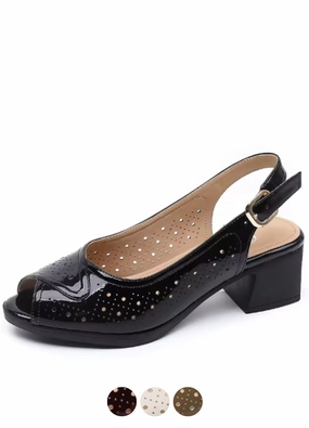 USS Shoes Raquel Women's Open Toe Patent Leather Sandals