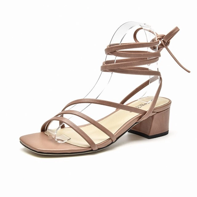 USS Shoes Reina Women's Vintage Square Toe Leather Sandals