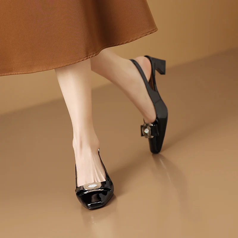 USS Shoes Salma Women's High Heels Square Toe Dress Sandals