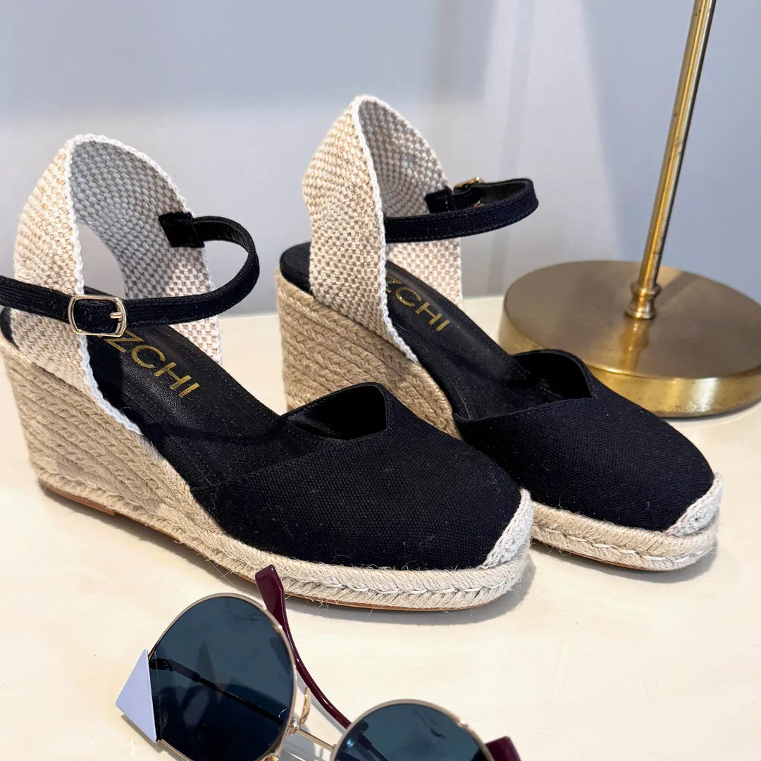 *VITTORIA - beige ankle strap espadrilles