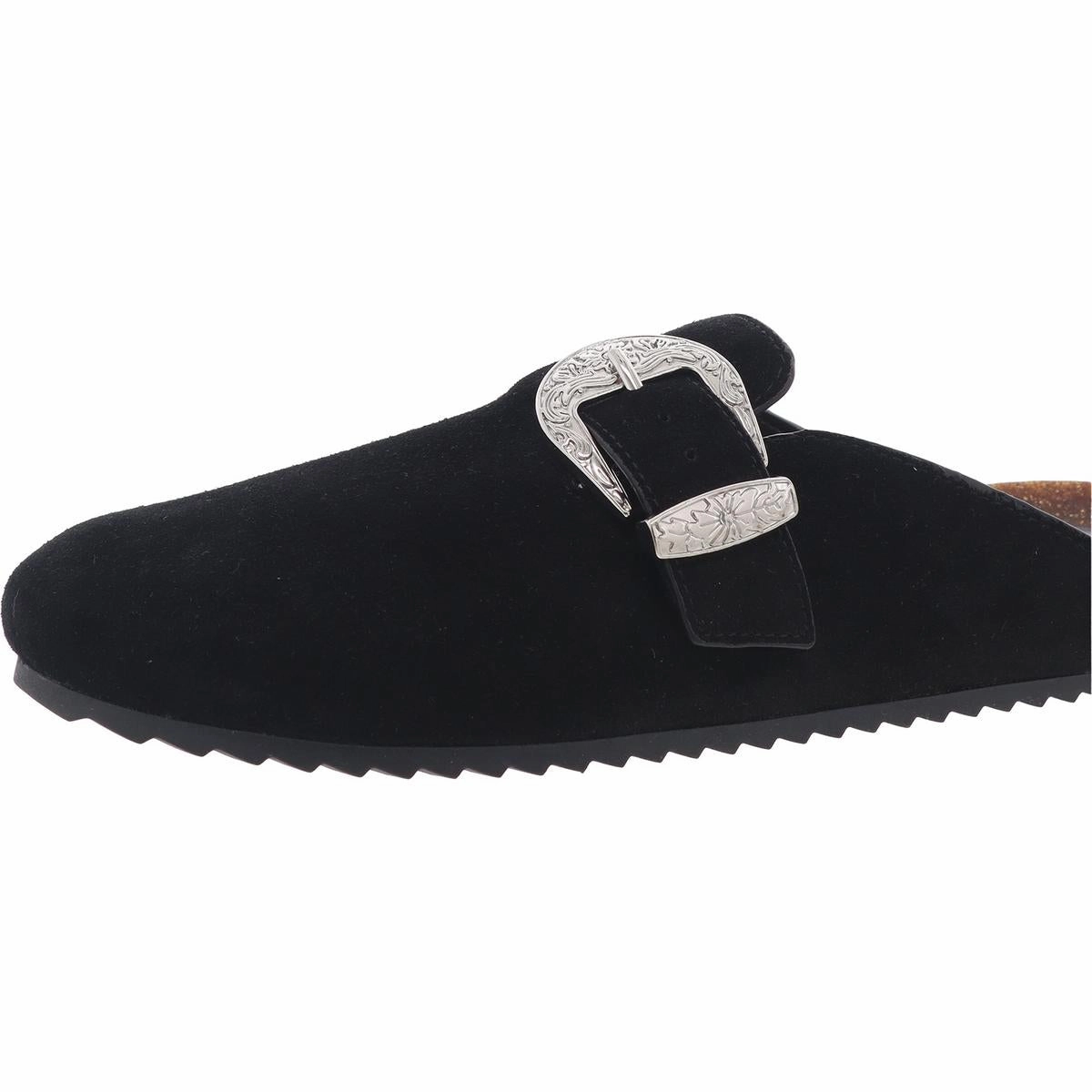 Wenna Womens Buckle Suede Slide Sandals