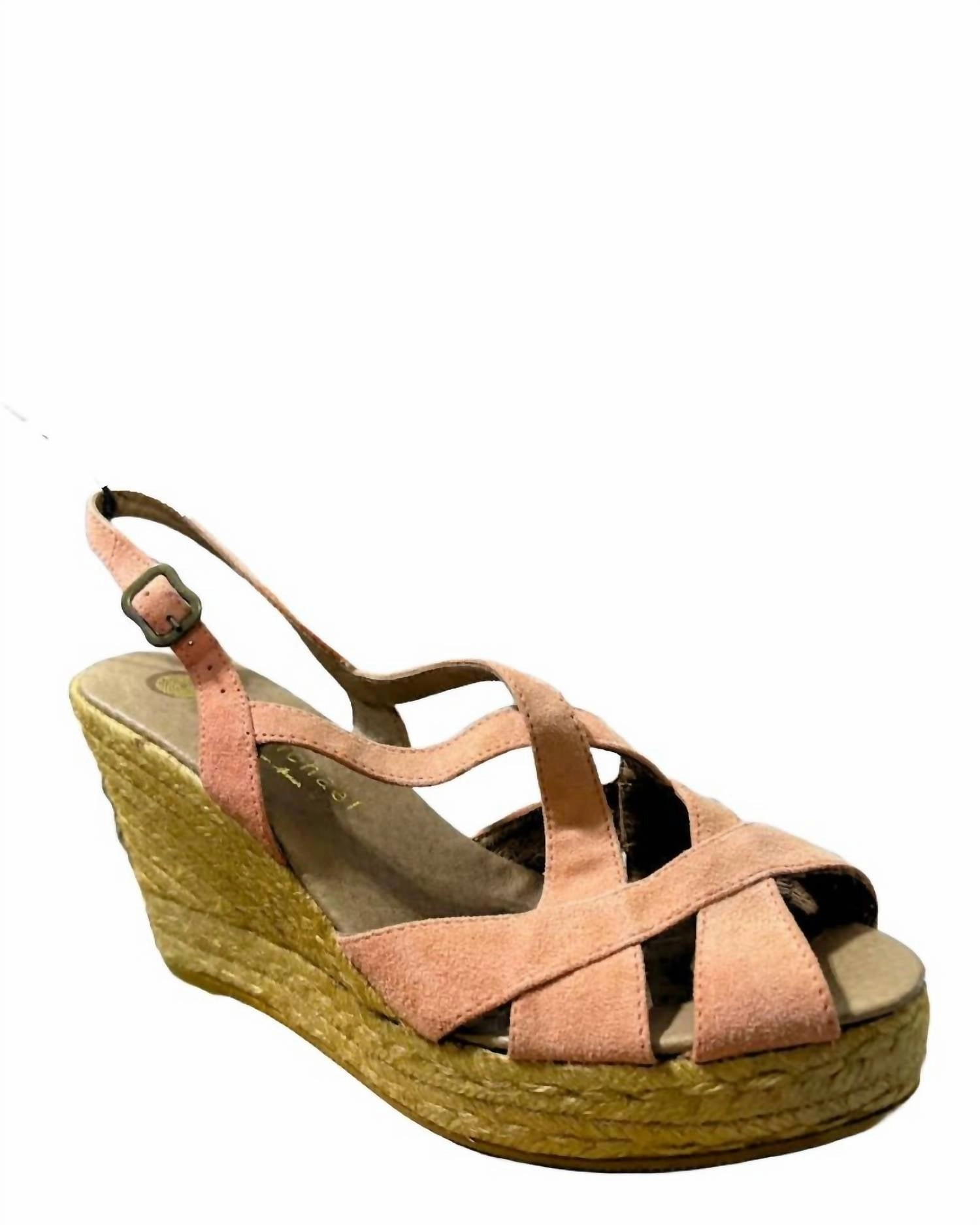 Women's Agua Wedge Sandals In Salmon