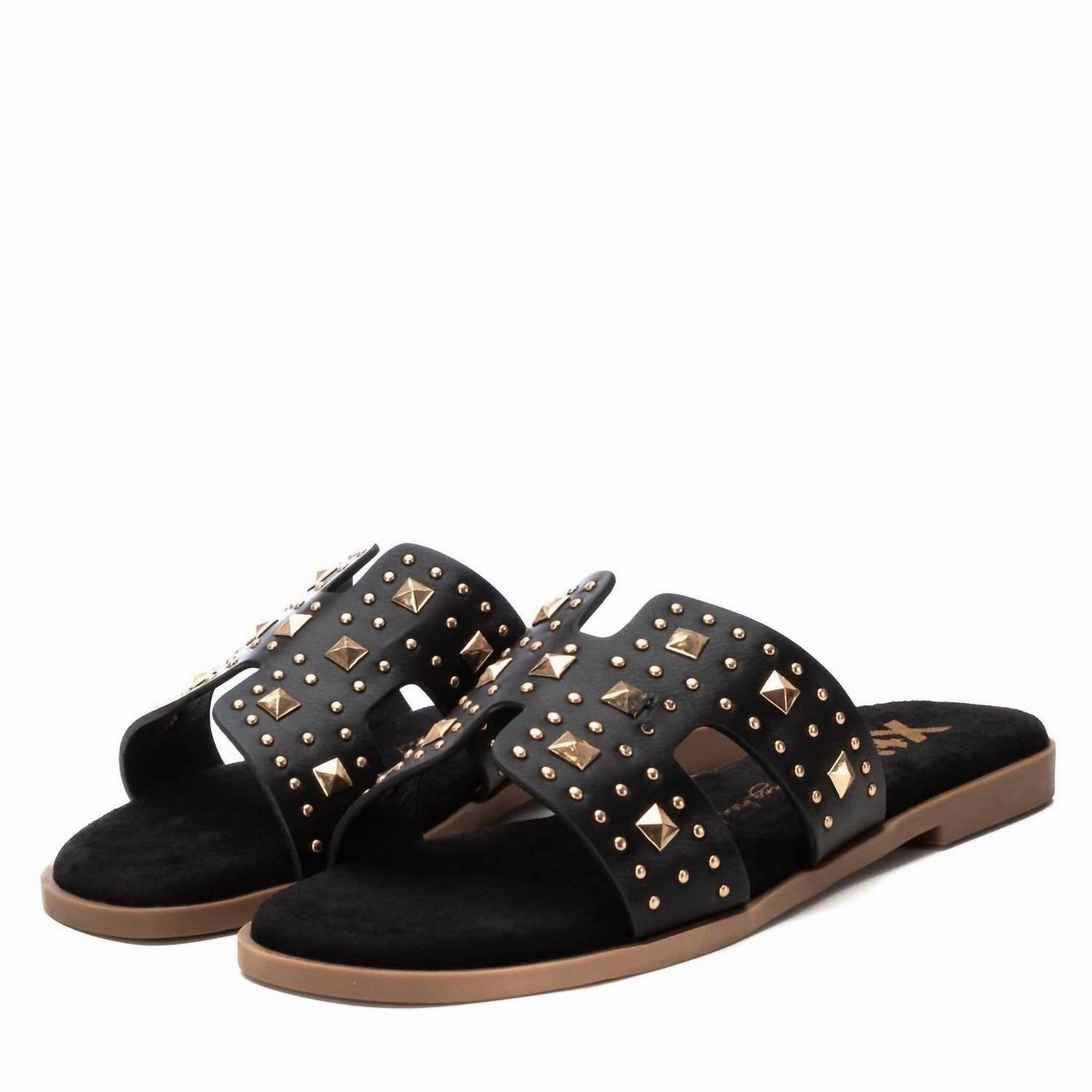 Women's Casual Flat Sandals In Black