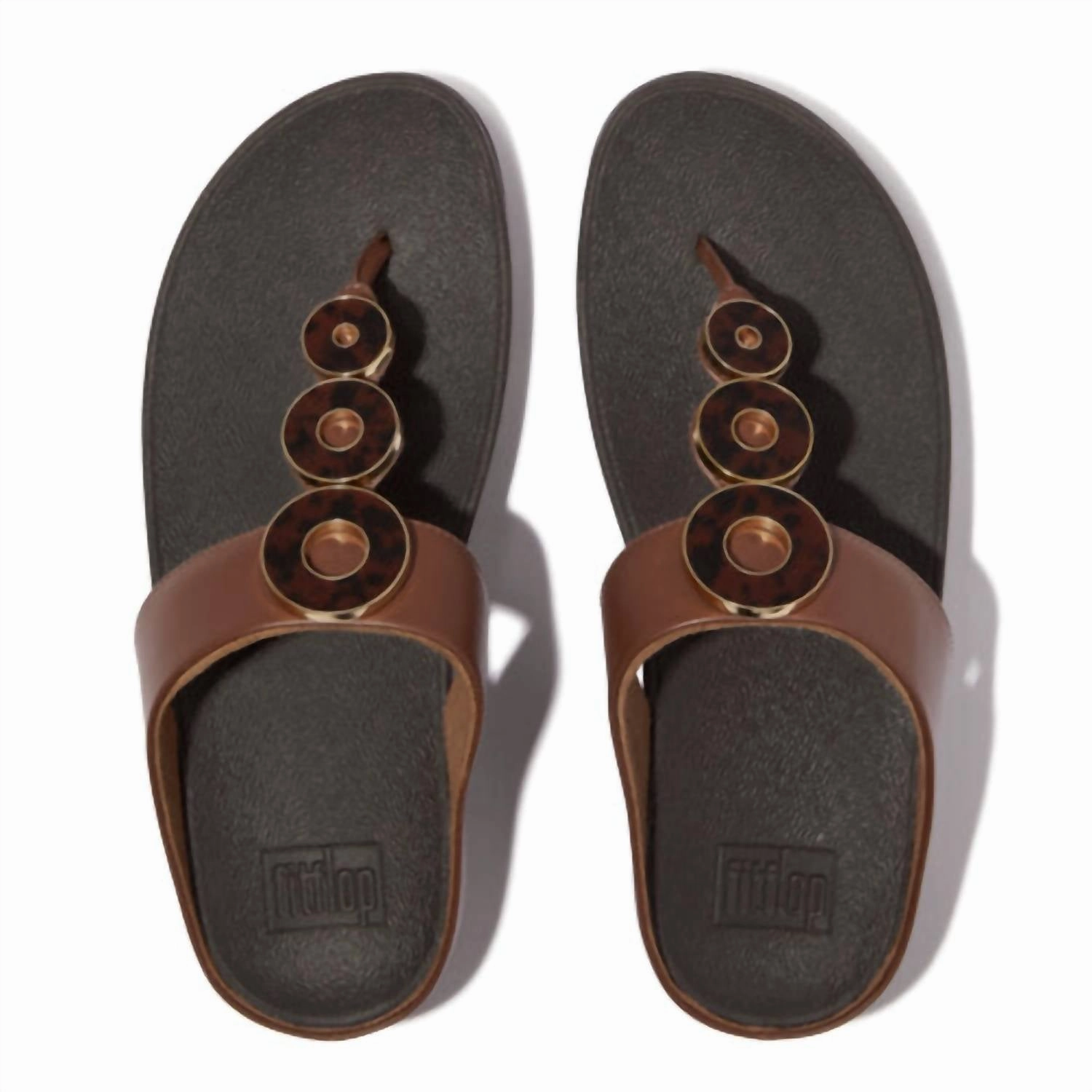 Women's Fino Resin Toe Post Sandal In Rich Brown