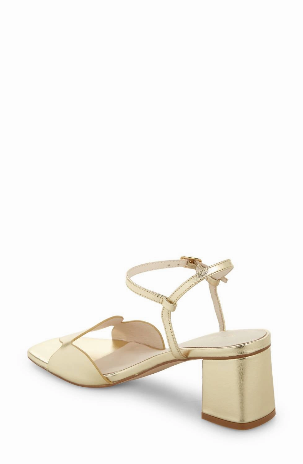 Women's Metallic Leather Sphere Heels In Gold