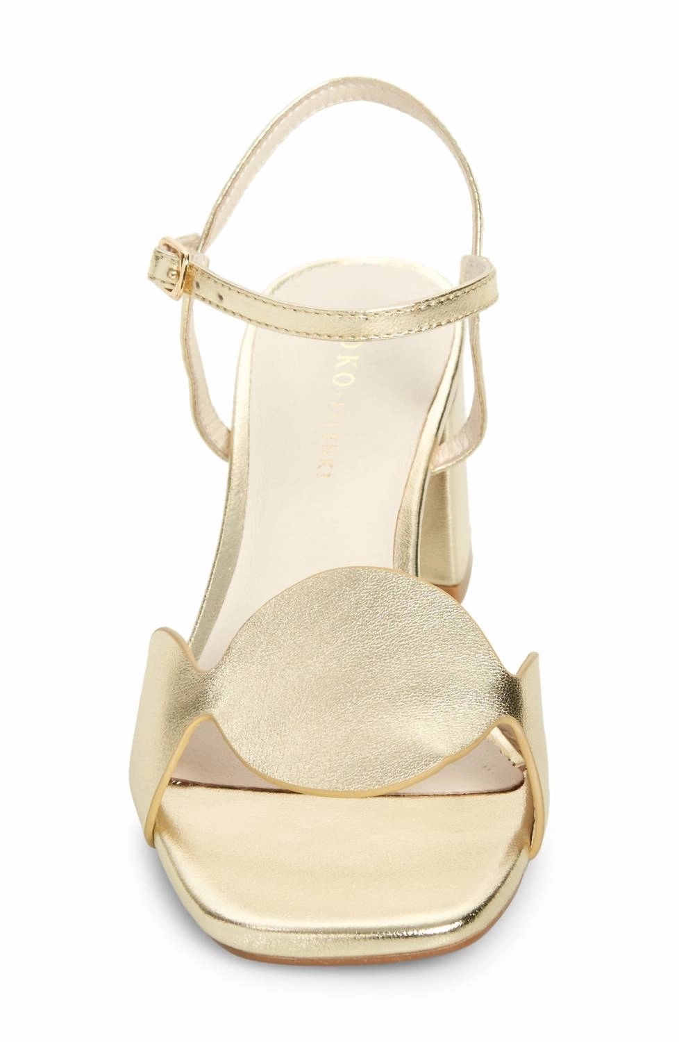 Women's Metallic Leather Sphere Heels In Gold