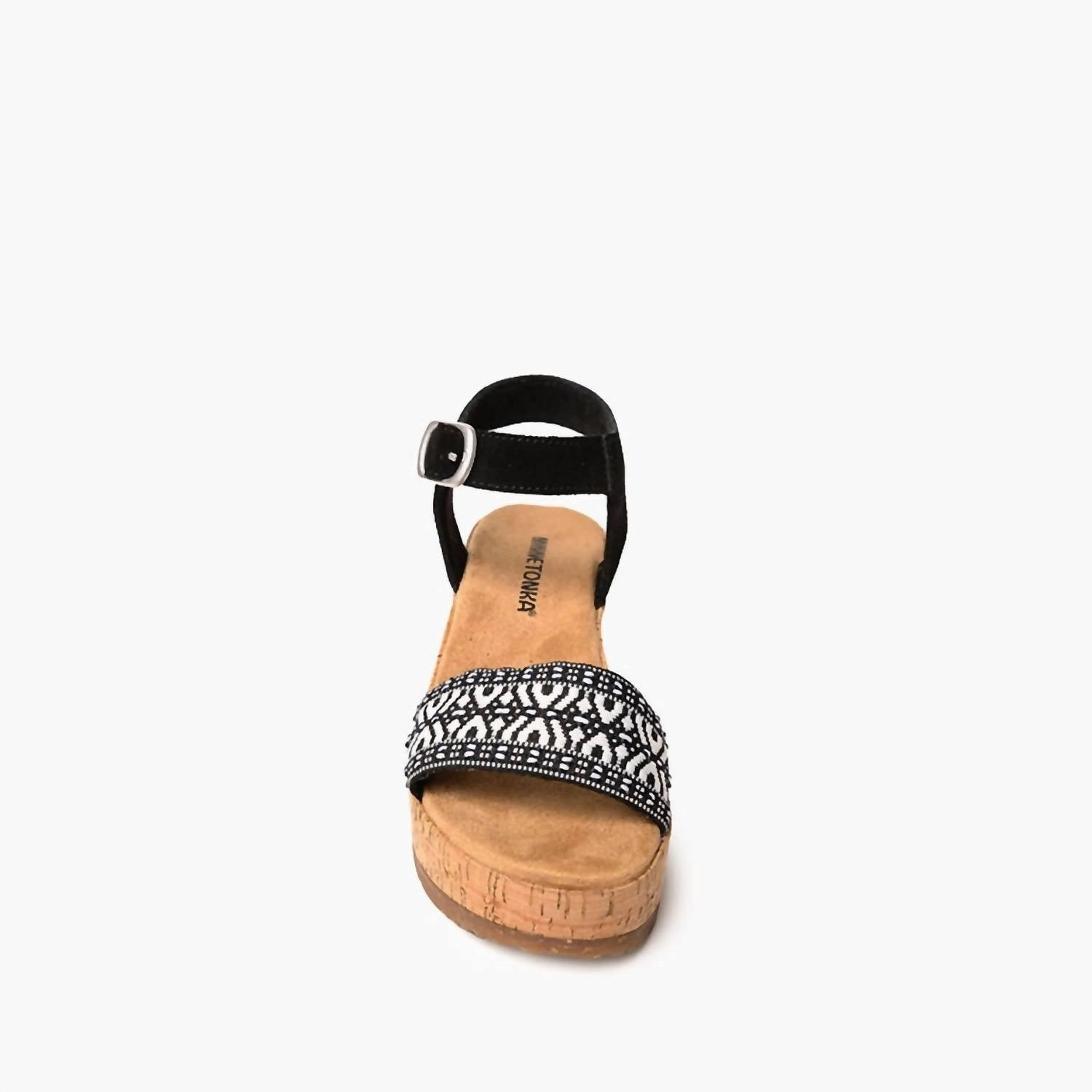 Women's Patrice Wedge Sandals In Black-White Multi
