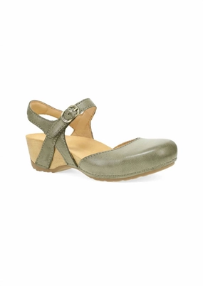 Women's Tiffani Open Back Mary Janes Sandal In Ivy Milled Burnished
