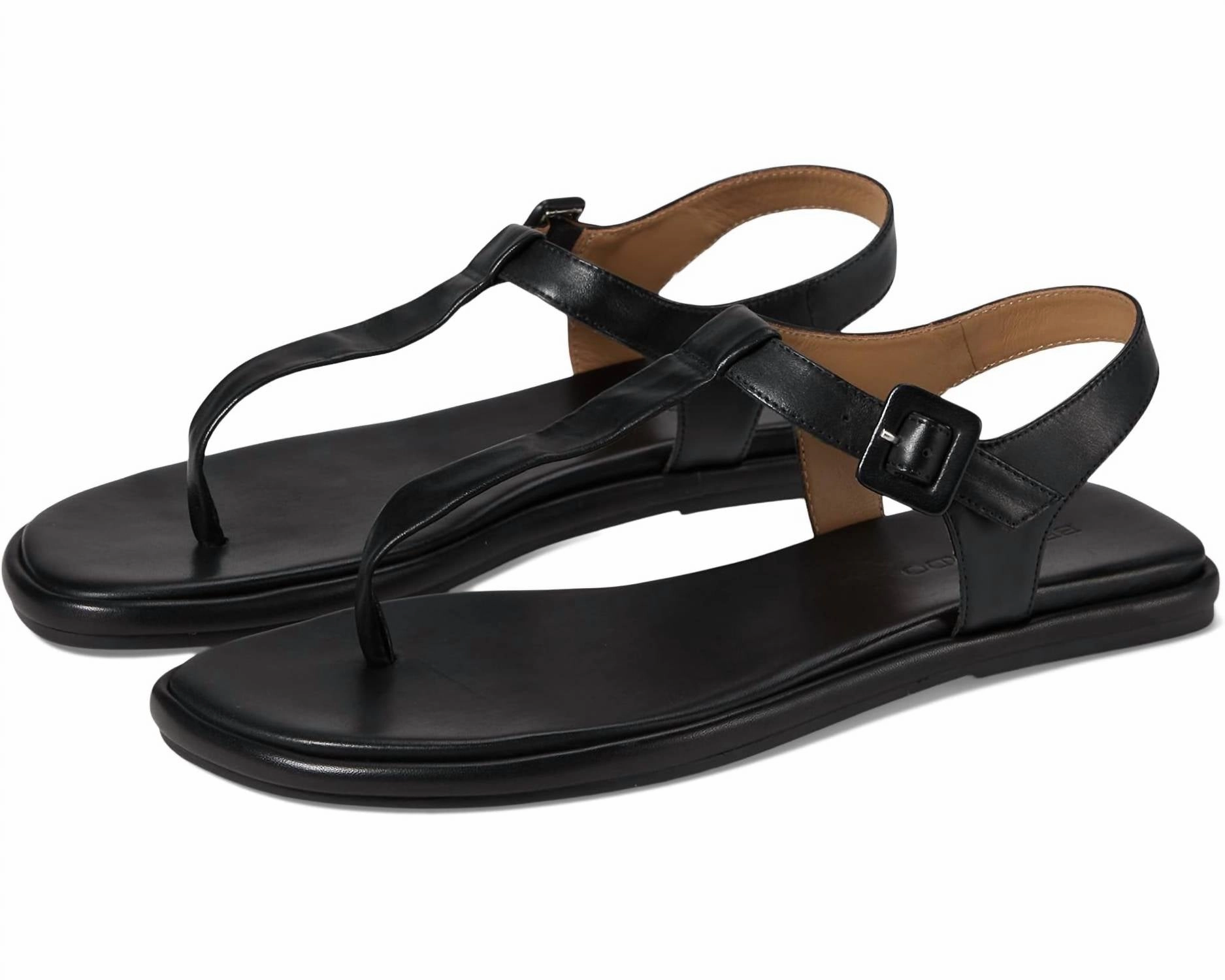 Women's Tucson Sandal In Black Glove Leather