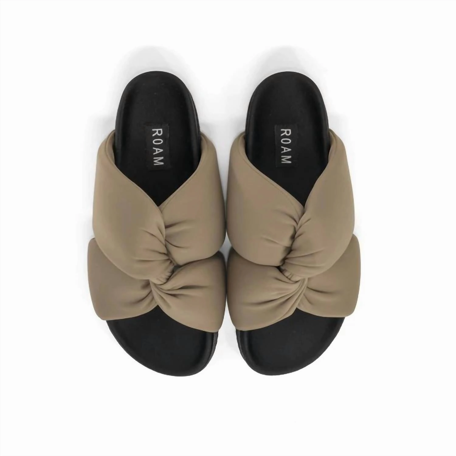 Women's Twisted Scrunch Sandal In Beige