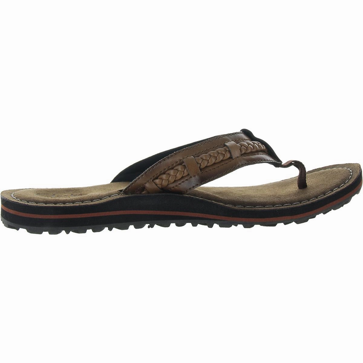 Womens Braided Manmade Flip-Flops